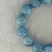 Natural Aquamarine Beads Bracelet 75.87g 19cm 15.9mm 14 Beads - Huangs Jadeite and Jewelry Pte Ltd