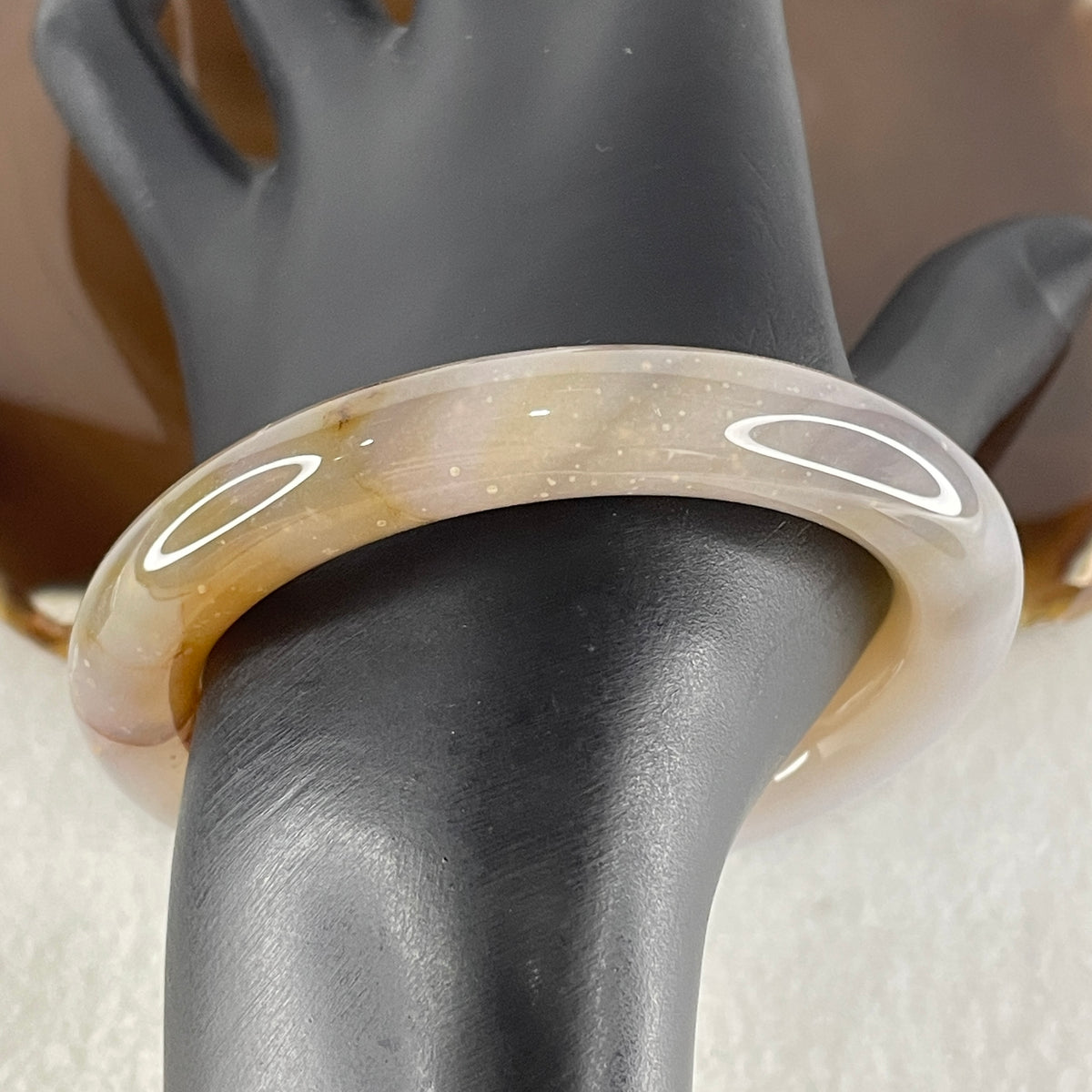 Natural Purple Flower Agate Full Round Bangle Set | (96.78g | 54.9mm ID | 12.2 x 10.0mm | Close to Perfect | Royal Blooming Grace & Spiritual Elevation Anchor, Feng Shui Blessing & Sovereign Fu Zhuo Stacking Bangle Set) - Huangs Jadeite and Jewelry Pte Ltd