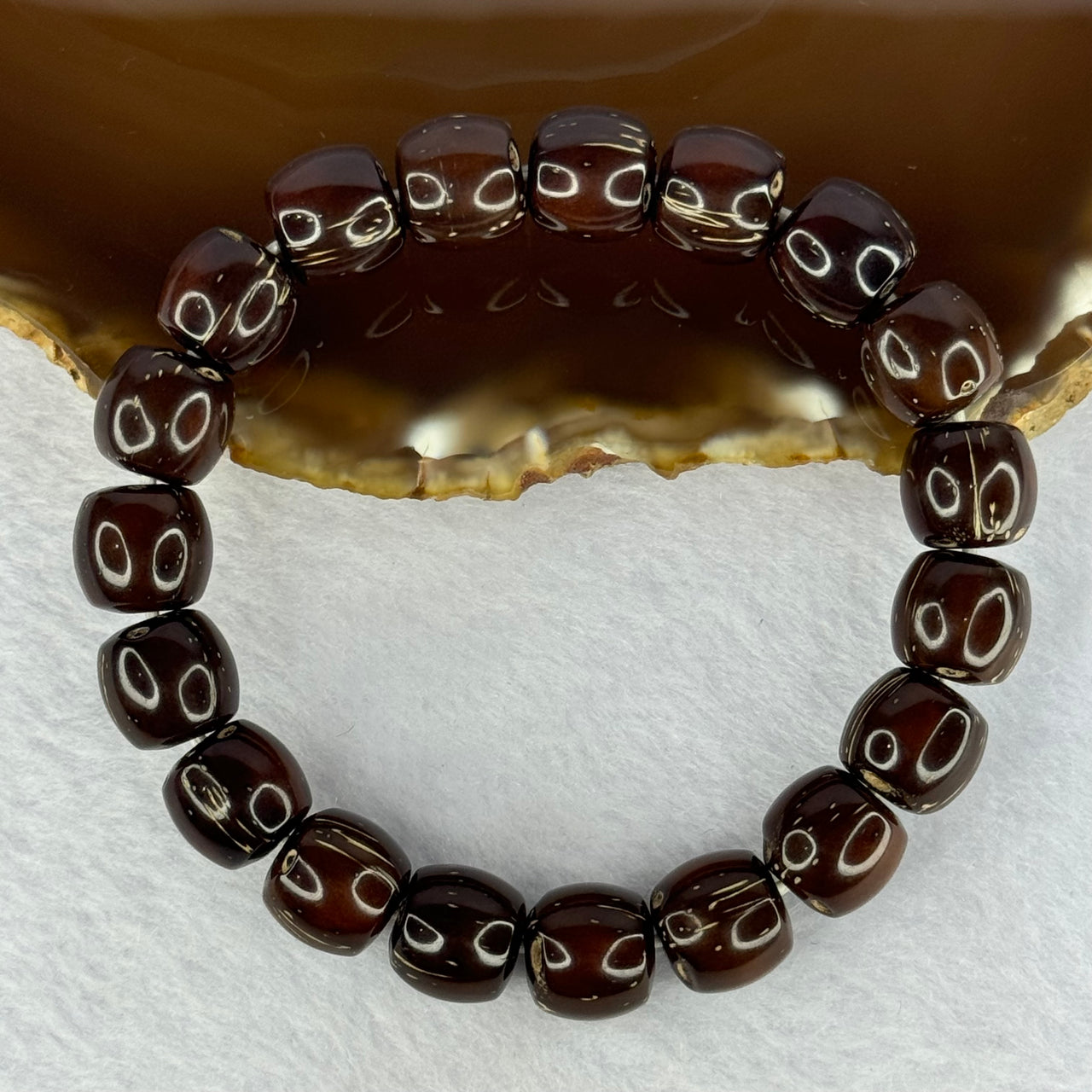 Old Bodhi Seed Beads Bracelet 紫金鼠手链 19.49g 18.5cm 11.1mm 19 Beads - Huangs Jadeite and Jewelry Pte Ltd