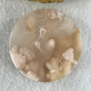 Natural Pink Flower Agate Oval Bangle Set | (63.99g | 54.6mm ID| 8.2 x 7.1mm | Blooming Self-Love & Emotional Renewal Anchor, Feng Shui Harmony & Petite Guifei Stacking Bangle Set) - Huangs Jadeite and Jewelry Pte Ltd