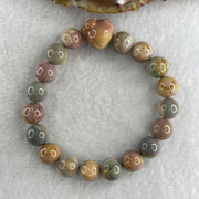 Natural Alashan Agate Pastels Pink Beads with Pig Charm Bracelet 29.54g 16cm 10.2mm 18 Beads - Huangs Jadeite and Jewelry Pte Ltd