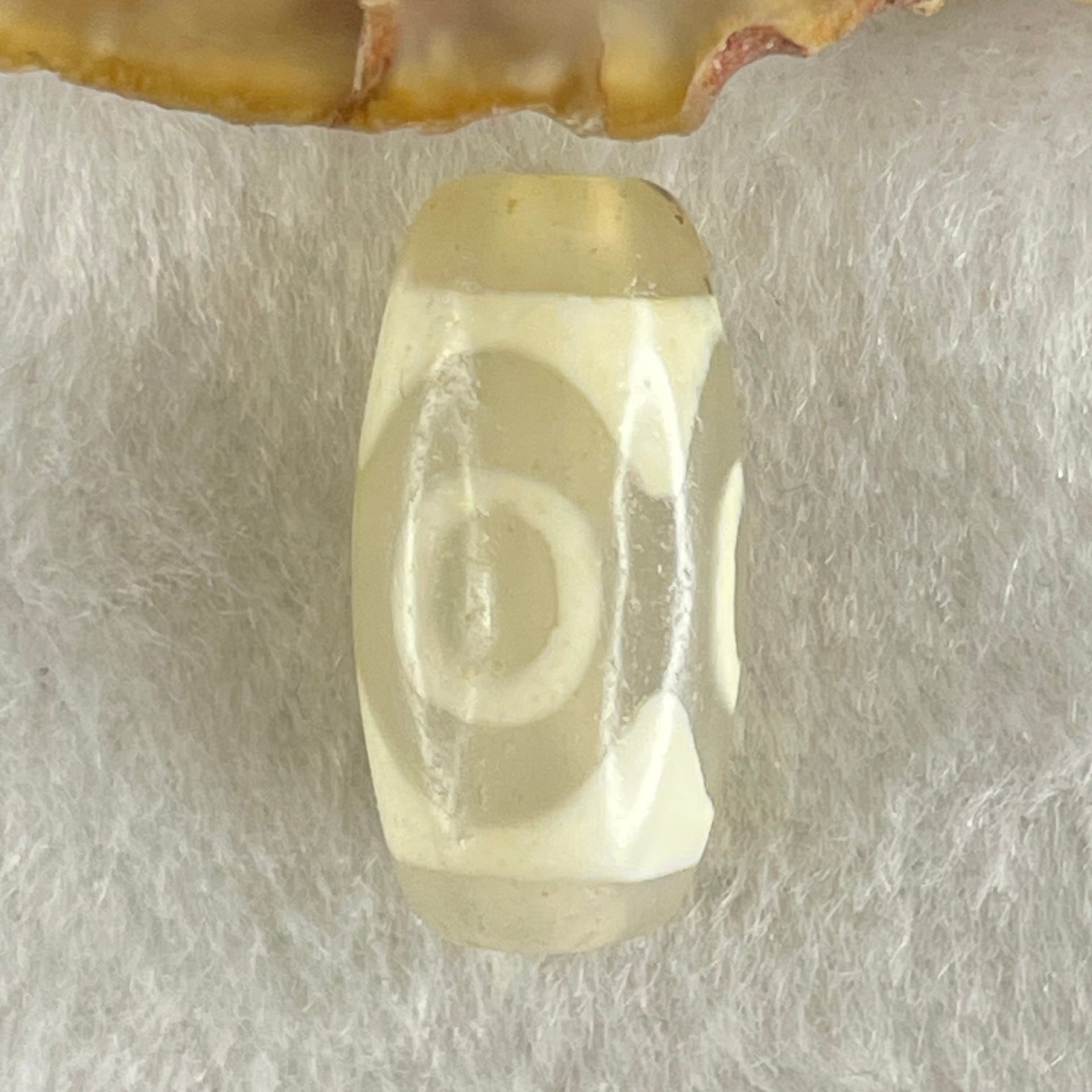 Natural Powerful Tibetan Old Oily Agate 3 Eyes Dzi Bead Heavenly Master (Tian Zhu) 三眼天诛 3.10g 20.2 by 10.2mm - Huangs Jadeite and Jewelry Pte Ltd
