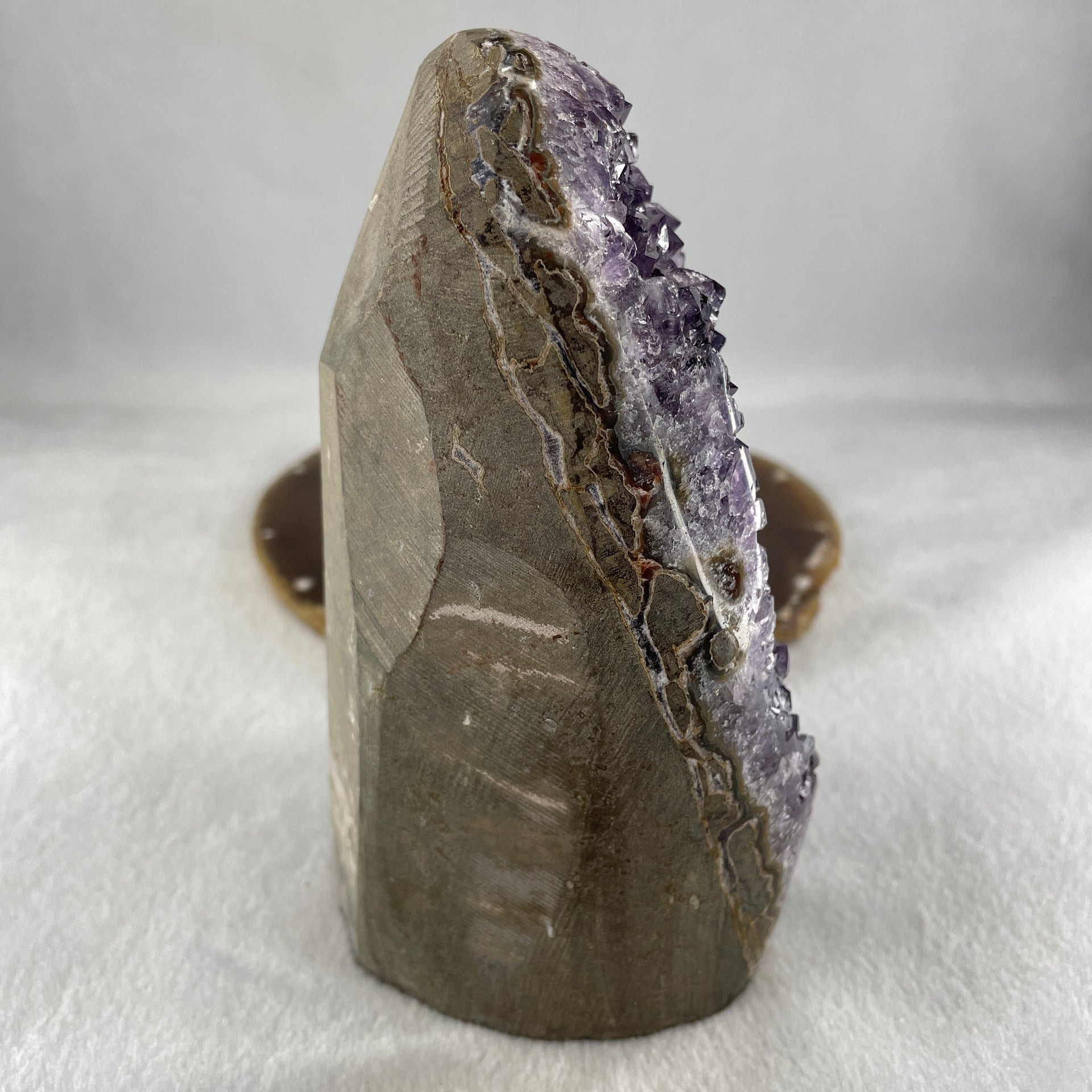 Natural Amethyst Rough Rectangular Shaped Display 1354.7g 90.0 by 81.0 by 145.3mm - Huangs Jadeite and Jewelry Pte Ltd