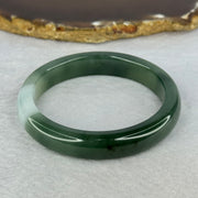 Type A Green and Faint Lavender Jadeite Bangle Internal Diameter 54.5mm 46.25g 11.2 by 8.0mm (Slight Internal Line) - Huangs Jadeite and Jewelry Pte Ltd
