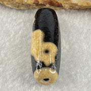 Natural Powerful Tibetan Old Oily Agate Dog Dzi Bead Heavenly Master (Tian Zhu) 狗天珠 9.11g 38.5 by 12.3mm - Huangs Jadeite and Jewelry Pte Ltd