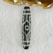 Natural Powerful Tibetan Old Oily Agate 9 Eyes Dzi Bead Heavenly Master (Tian Zhu) 九眼天诛 14.11g 58.5 by 12.7mm - Huangs Jadeite and Jewelry Pte Ltd