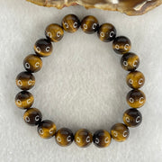 Natural Yellow Tiger's Eye Quartz Beads Bracelet 24.95g 15cm 10.0mm 19 Beads - Huangs Jadeite and Jewelry Pte Ltd