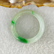 Type A Light Green with Intense Spicy Green Patch Jadeite Ring 5.11g 6.8 by 4.1mm US9 HK20 (Very Slight Internal Line) - Huangs Jadeite and Jewelry Pte Ltd