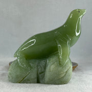 Natural Green Serpentine Seal Display 1,061.1g 132.0 by 88.0 by 123.0mm - Huangs Jadeite and Jewelry Pte Ltd