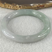 Type A Light Blueish Green Jadeite Bangle 43.08g Internal Diameter 52.3mm 9.4 by 9.2mm (Close to Perfect) - Huangs Jadeite and Jewelry Pte Ltd