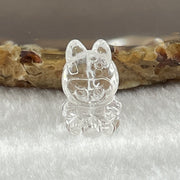 Natural Clear Quartz Labubu Charm Display 3.08g 19.2 by 1.9 by 10.4mm - Huangs Jadeite and Jewelry Pte Ltd