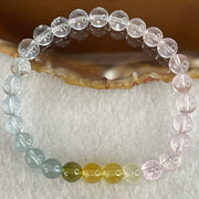 Very Very High Grade Transparent Natural Morganite Beryl Beads Bracelet 13.70g 16cm 7.2mm 27 Beads - Huangs Jadeite and Jewelry Pte Ltd