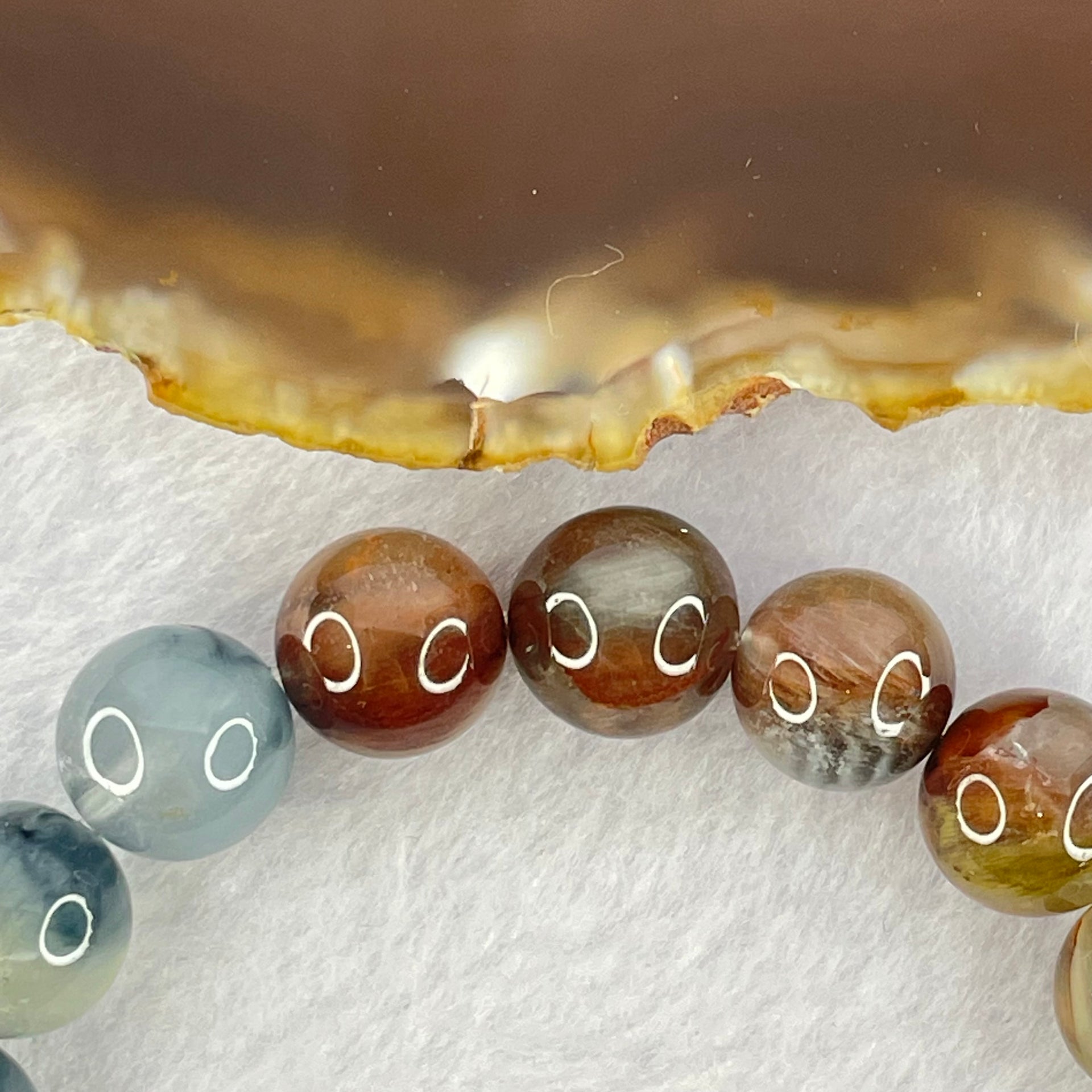 Good Grade Natural Blue Rutilated Quartz Bracelet 40.13g 18cm 12.0mm 18 Beads - Huangs Jadeite and Jewelry Pte Ltd