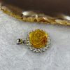 925 Sliver Amber Pendent/Charm 3.12g 11.8 by 8.7 mm - Huangs Jadeite and Jewelry Pte Ltd
