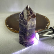 Natural Dreamy Amethyst Fluorite Quartz Tower Display 207.99g 94.6 by 40.5 by 32.8mm - Huangs Jadeite and Jewelry Pte Ltd