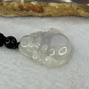 Type A Light Lavender Jadeite Milo Buddha Pendent 7.06g 25.4 by 28.3 by 3.0mm - Huangs Jadeite and Jewelry Pte Ltd