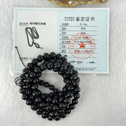 Natural Black Amber Beads Necklace 天然黑琥珀项链 39.36g 88cm 13.0mm 1 Bead 10mm 1 Bead 8.7mm 108 Beads - Huangs Jadeite and Jewelry Pte Ltd
