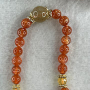 Very Good Natural Golden Sun Stone Beads with Charm Necklace 22.69g 36cm 6.3mm 51 Beads - Huangs Jadeite and Jewelry Pte Ltd