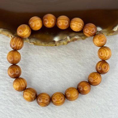 Natural Old Yabai Thuja Wood Beads Bracelet 老树崖柏手链 9.00g 16.5cm 10.1mm 19 Beads - Huangs Jadeite and Jewelry Pte Ltd