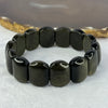 Good Grade Black Obsidian Bracelet 49.54g 18cm 20.0 by 15.3 by 7.8mm 14 pcs - Huangs Jadeite and Jewelry Pte Ltd