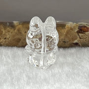 Natural Clear Quartz Labubu Charm Display 3.49g 19.2 by 12.3 by 11.1mm - Huangs Jadeite and Jewelry Pte Ltd