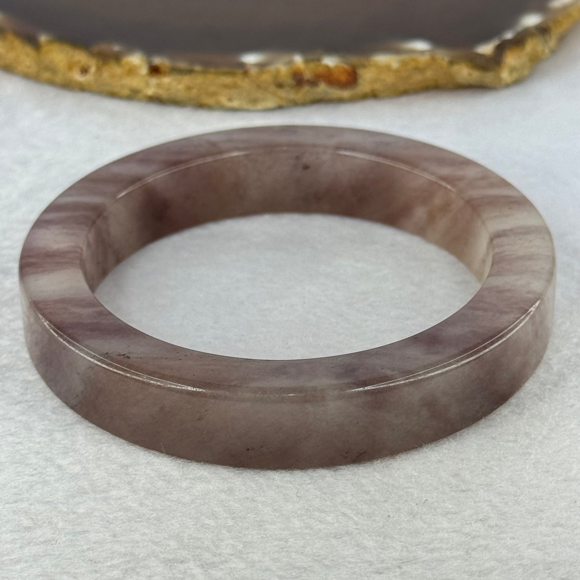 Transparent Purple Quartzite Jade Bangle 天山玉手镯 Internal Diameter 63.9mm 81.99g 13.6 by 11.0mm - Huangs Jadeite and Jewelry Pte Ltd