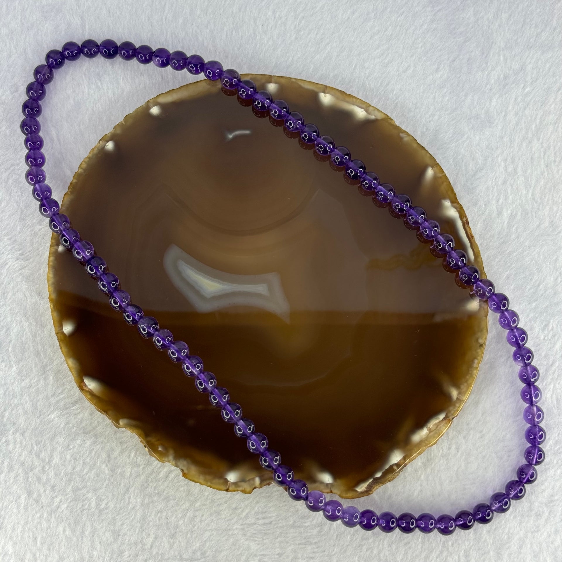 Good Grade Natural Amethyst Necklace 40.57g 52cm 7.5mm 78 Beads - Huangs Jadeite and Jewelry Pte Ltd