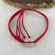 Type A Natural White Jadeite Ping An Kou Donut In String Bracelet4.18g 14.4 by 5.8mm - Huangs Jadeite and Jewelry Pte Ltd