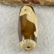 Natural Powerful Tibetan Old Oily Agate Dog Dzi Bead Heavenly Master (Tian Zhu) 狗天珠 9.77g 38.6 by 12.7mm - Huangs Jadeite and Jewelry Pte Ltd