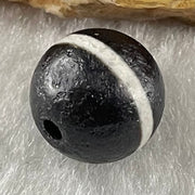 Natural Powerful Tibetan Old Oily Agate 1 Lines Dzi Bead Heavenly Master (Tian Zhu) 1.44g 9.9 by 10.3mm - Huangs Jadeite and Jewelry Pte Ltd