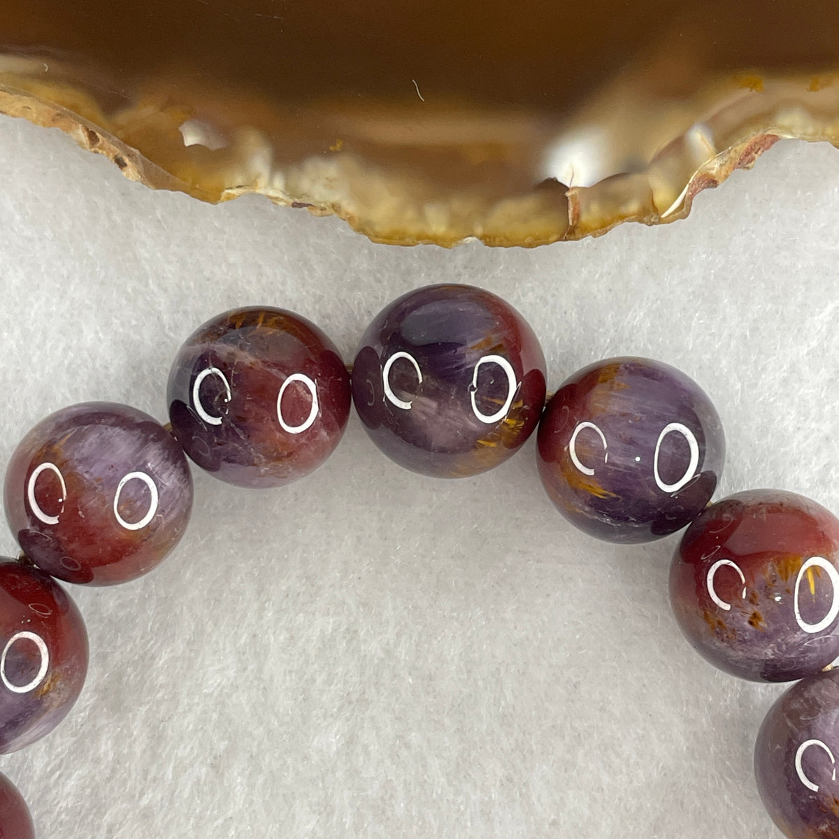 Certified Good Grade Natural Auralite 23 Beads Bracelet | 13.8mm Ancient Mineral Awakening Amulet (55.489g | 17cm Wrist | 16 Beads)
