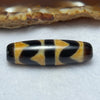Natural Powerful Tibetan Old Oily Agate Double Tiger Tooth Daluo Dzi Bead Heavenly Master (Tian Zhu) 虎呀天诛 7.63g 37.6 by 11.5mm - Huangs Jadeite and Jewelry Pte Ltd
