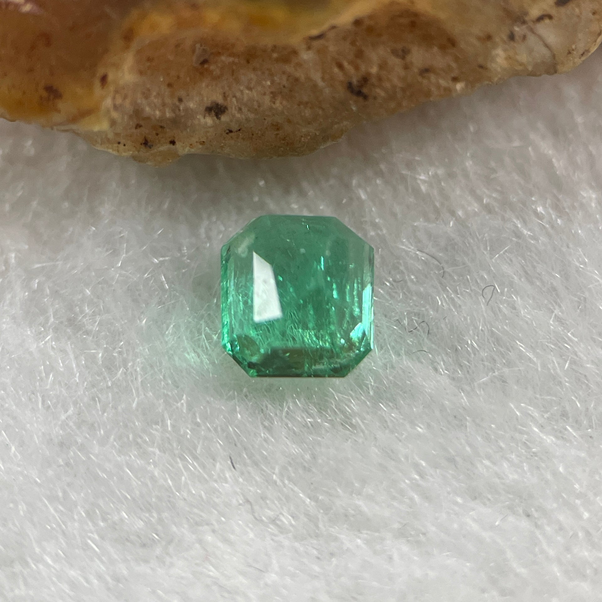 Natural Colombia Green Emerald (Beryl) Cut-Cornered Rectangular step cut 0.55ct 5.0 by 4.5 by 3.3mm - Huangs Jadeite and Jewelry Pte Ltd