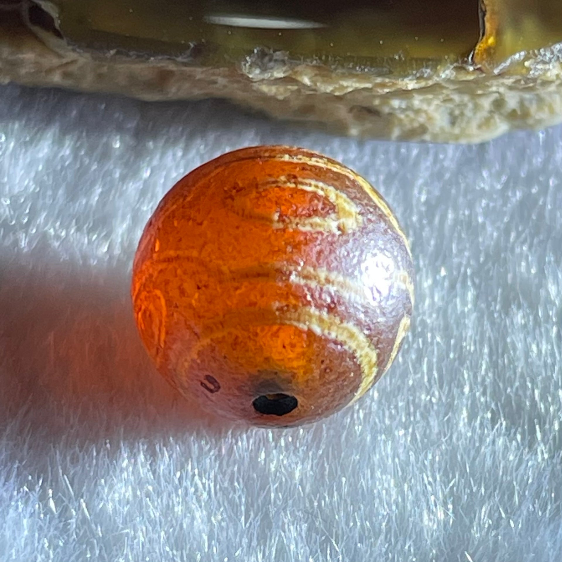 Natural Powerful Tibetan Old Oily Agate 6 Eyes Dzi Bead Heavenly Master (Tian Zhu) 六眼天诛 1.44g 10.0 by 10.4mm - Huangs Jadeite and Jewelry Pte Ltd