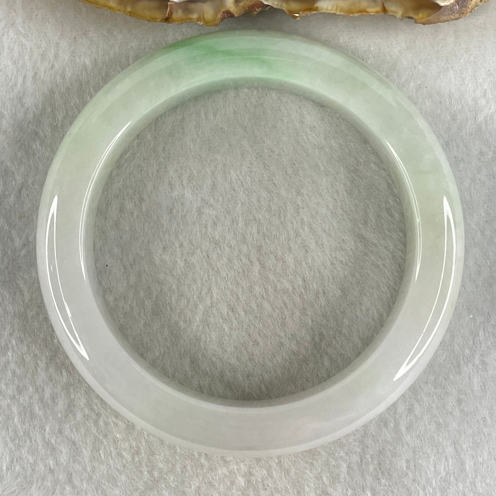 Type A Light Green Faint Lavender Jadeite Bangle 60.07g Inner Diameter 54.4mm 12.3 by 8.9mm (Slight Internal Line) - Huangs Jadeite and Jewelry Pte Ltd