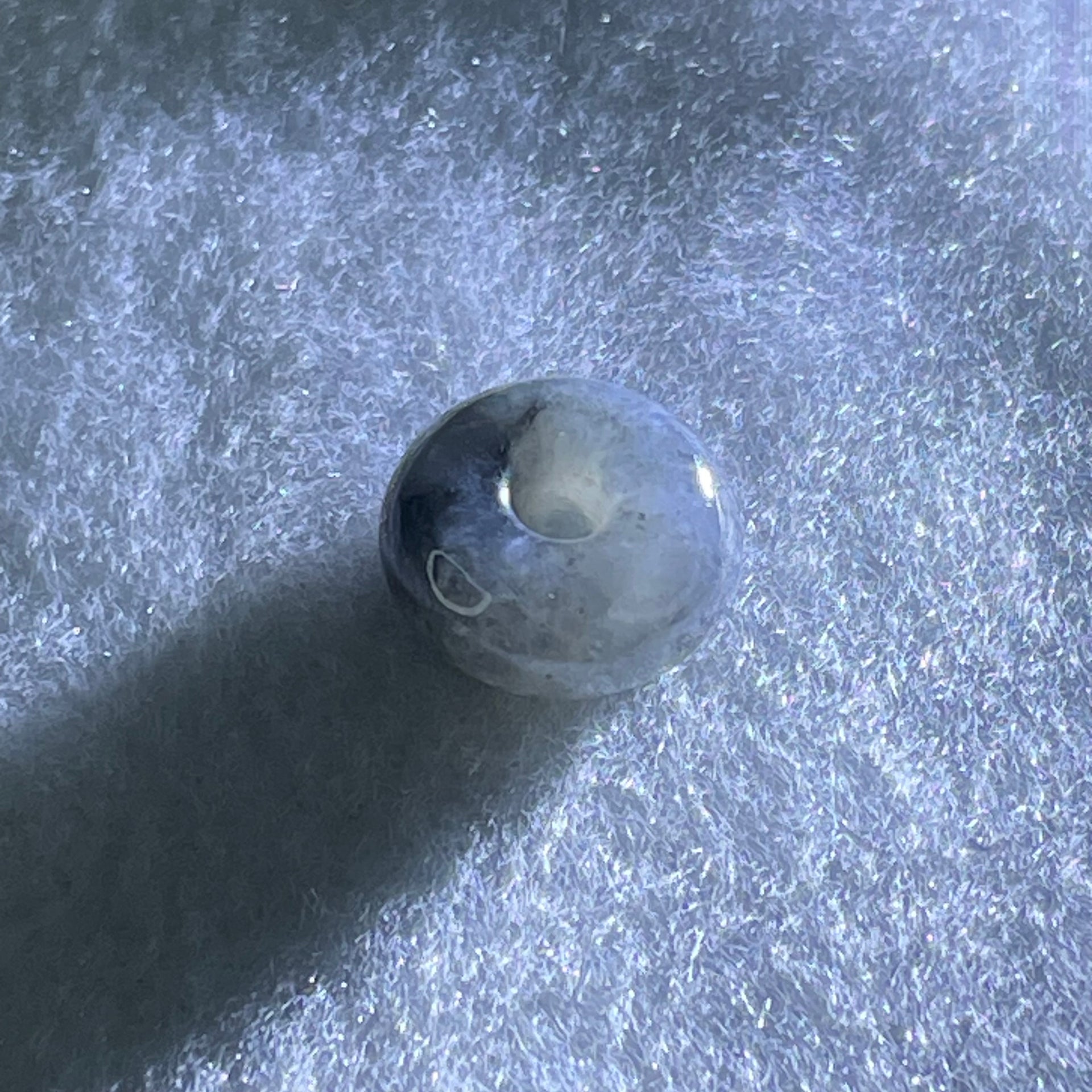 Type A Wuji Grey Jadeite Ping An Kou Donut Charm Pendant 2.62g 14.4 by 6.6mm - Huangs Jadeite and Jewelry Pte Ltd