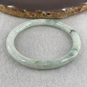 Natural Type A Light Green and Green Piao Hua Jadeite Full Round Ding Dang Bangle 22.98g Inner Diameter 54.0mm 6.5 by 7.0mm (Slight Internal Line) - Huangs Jadeite and Jewelry Pte Ltd