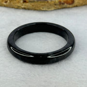 Type A Highly Translucent Black Grey Wuji Jadeite Baby Bangle 13.17g Internal Diameter 36.4mm 7.3 by 5.2mm - Huangs Jadeite and Jewelry Pte Ltd