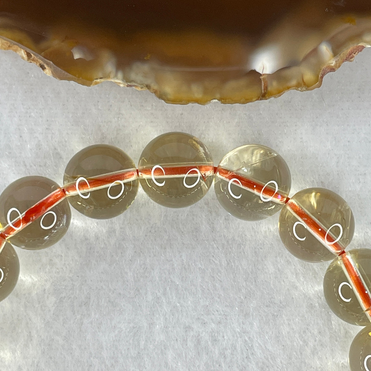 Certified Above Average Grade Natural Yellow Citrine Crystal Beads Bracelet | 11.2mm Golden Merchant's (33.99g | 16cm Wrist Sizing | 18 Beads)
