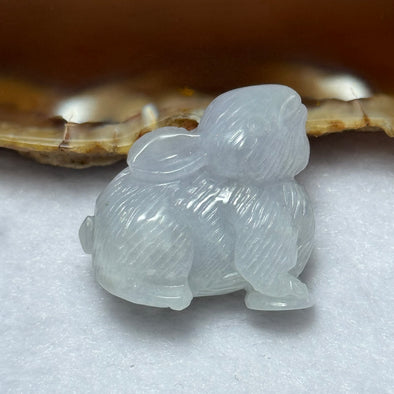 Type A Lavender Jadeite Rabbit Charm 16.50g 27.5 by 13.8 by 25.9mm