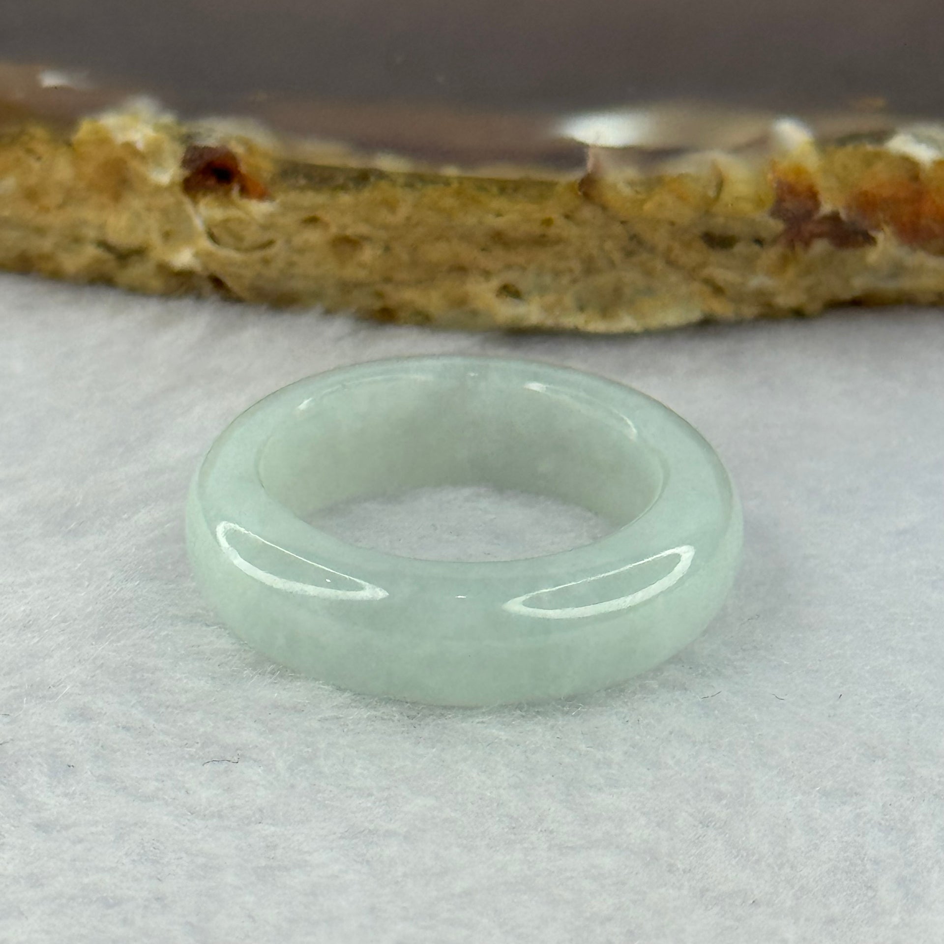 Type A Light Green Jadeite Ring 4.21g 6.2 by 3.8mm US6.75 HK15 - Huangs Jadeite and Jewelry Pte Ltd