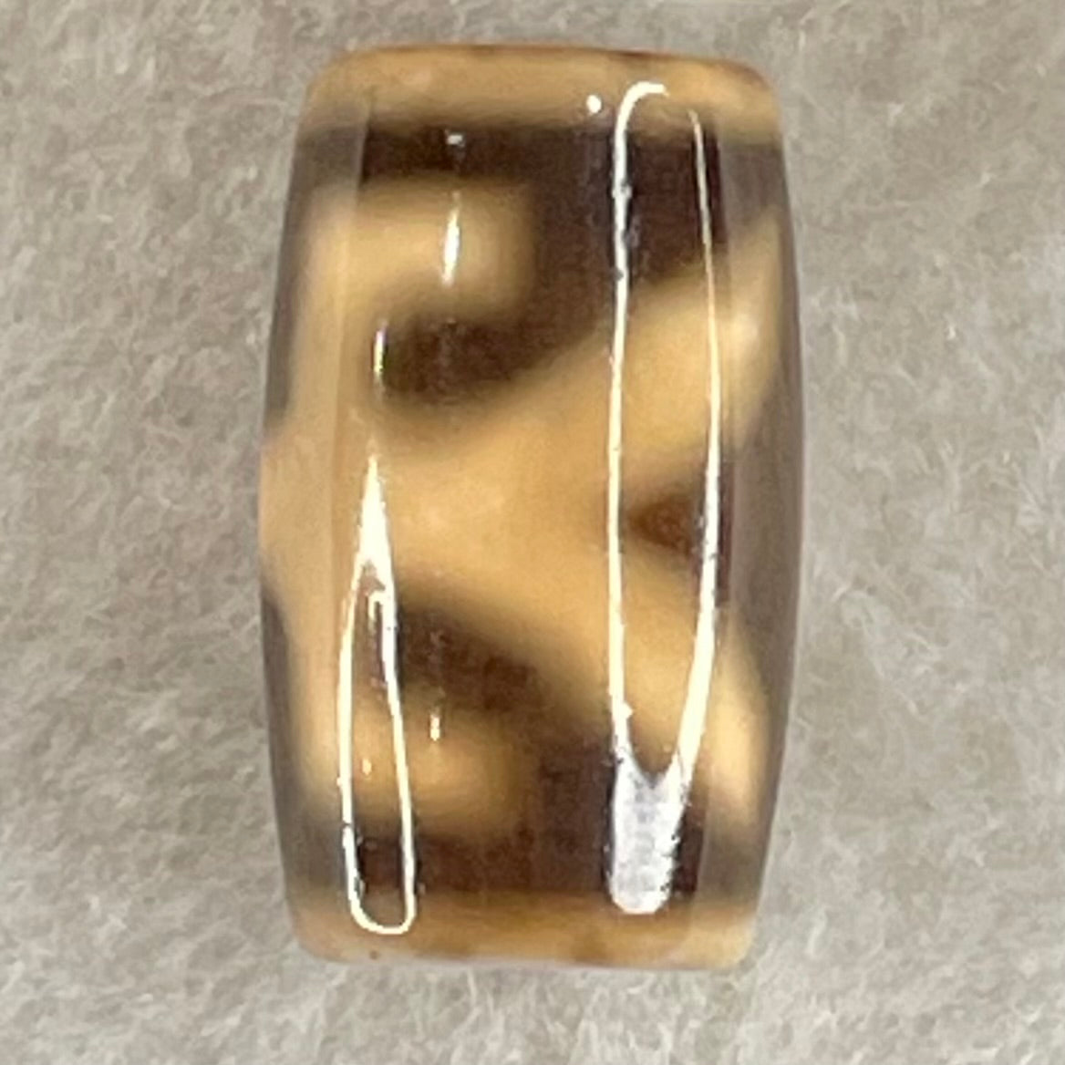 Natural Powerful Tibetan Old Oily Agate Patina Guiren Tairen Human Dzi Bead Totem Amulet Heavenly Master (Tian Zhu) 贵人天诛 4.84g 19.6 by 11.7mm - Huangs Jadeite and Jewelry Pte Ltd
