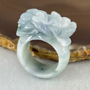 Type A Lavender with Blueish Green Patches Jadeite Pixiu Ring 17.40g 12.4 by 13.7mm US9.8 HK22 (Close to Perfect) - Huangs Jadeite and Jewelry Pte Ltd