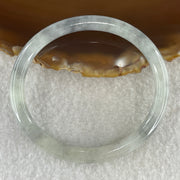 Type A Natural Green with Wuji Grey Piao Hua Jadeite Bangle 11.14g Internal Diameter 51.1mm 5.2 by 5.8mm (Close to Perfect) - Huangs Jadeite and Jewelry Pte Ltd
