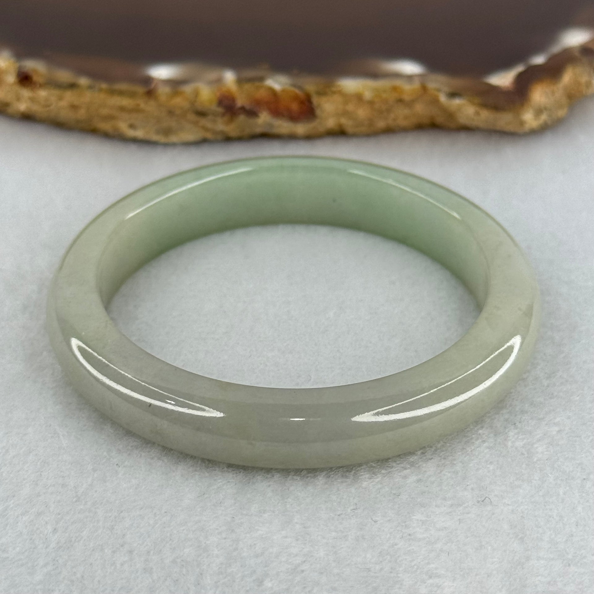 Baby Kids Type A Light Green Jadeite Bangle Internal Diameter 44.3mm 23.73g 8.9 by 6.4mm (Perfect) - Huangs Jadeite and Jewelry Pte Ltd