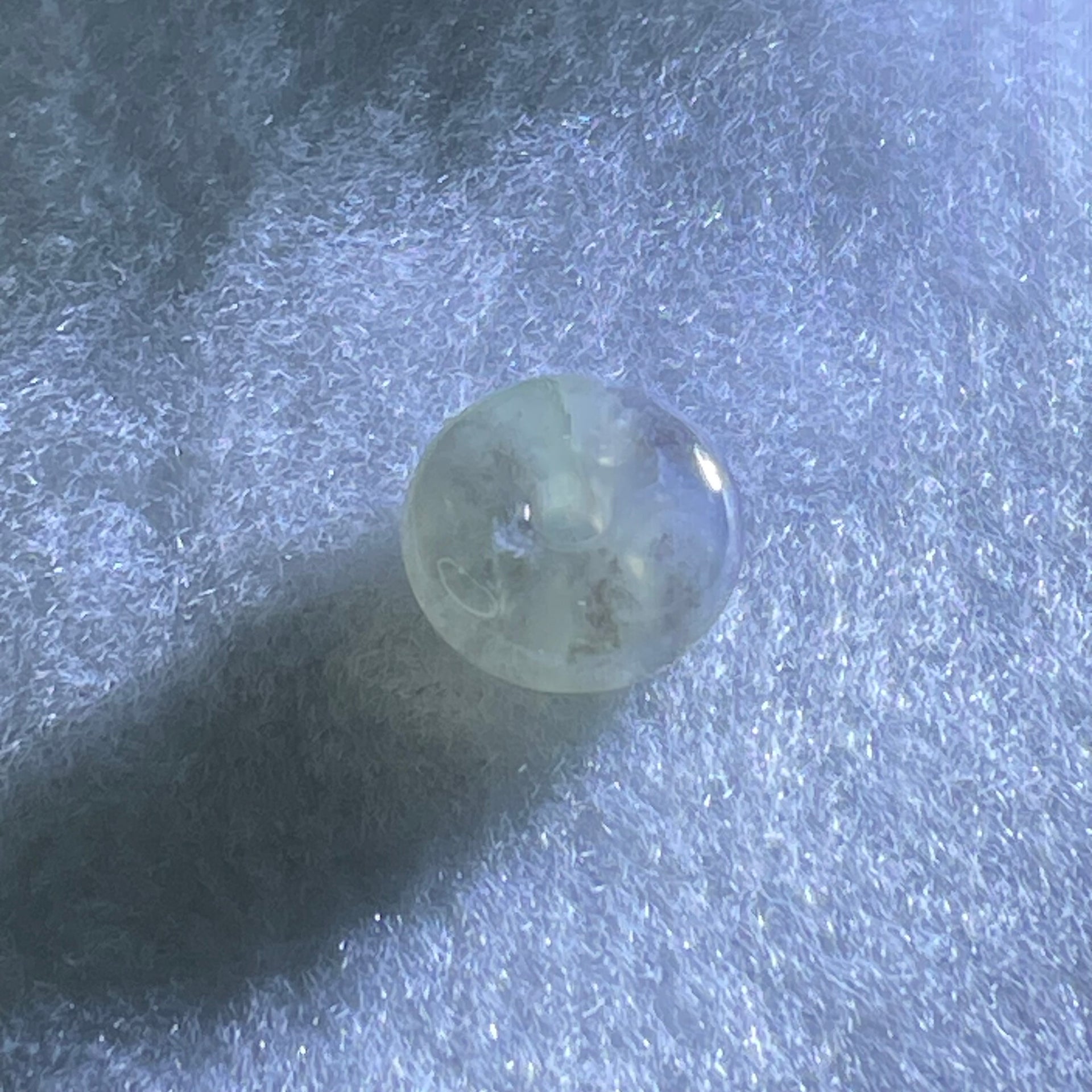 Type A Icy Wuji Grey Jadeite Ping An Kou Donut Charm Pendant 2.04g 13.0 by 5.9mm - Huangs Jadeite and Jewelry Pte Ltd