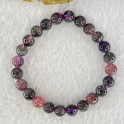 Good Grade Blackcurrant Super 7 Beads Bracelet 18.43g 16.5cm 8.4mm 24 Beads - Huangs Jadeite and Jewelry Pte Ltd