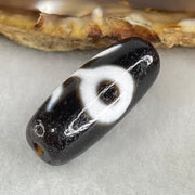 Natural Powerful Tibetan Old Oily Agate Patina Guiren Tairen Human Dzi Bead Totem Amulet Heavenly Master (Tian Zhu) 贵人天诛 5.77g 28.2 by 11.4mm - Huangs Jadeite and Jewelry Pte Ltd