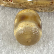 Natural Powerful Tibetan Old Oily Agate 3 Eyes Dzi Bead Heavenly Master (Tian Zhu) 三眼天诛 2.68g 13.9 by 13.9 by 10.9mm - Huangs Jadeite and Jewelry Pte Ltd