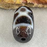 Natural Powerful Tibetan Old Oily Agate 2 Cai Shen Dzi Bead Heavenly Master (Tian Zhu) 2.85g 18.6 by 10.0mm - Huangs Jadeite and Jewelry Pte Ltd